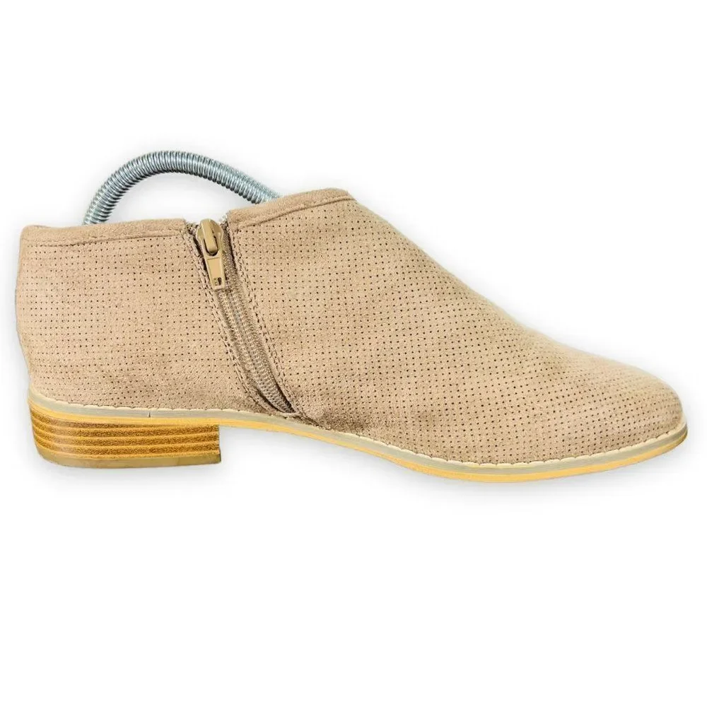 Indigo Rd Hansun Low‎ Ankle Boots Tan Vegan Suede Women's 10M